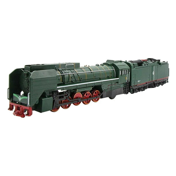 Green Alloy Pull Back Retro Steam Train Diecast Vehicle Toy for Kids Gift 